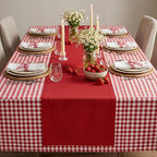 Solino Home 100% Pure Linen Table Runner Red Extra Long, Fete 14 x 132 in - Image 4