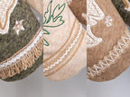 LUBOT 4 Pack Christmas Stockings Set of 4 Large Family Xmas Stocking Woolen Embroidered 20" Modern Rustic Farmhouse Country Rope Fireplace Hanging Holiday Decor - Image 6