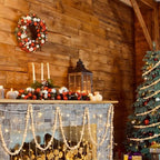 4 Pcs Christmas Tree Wood Bead Garland, 18 ft Each, Wood Color - Image 4