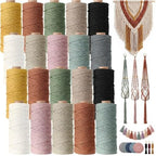 Timgle 20 Rolls Macrame Cord 3 mm X 875 Yards, Morandi Colors by Timgle