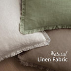 MIULEE Linen Decorative Fall Euro Throw Pillow Covers Cocoa Brown 28x28 - Image 4