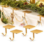 Tandefio 4 Pcs Christmas Stocking Holders for Mantle, Brass by Tandefio