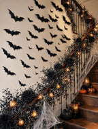 Black Eucalyptus Garlands, 4Pcs, 5.8 FT, Artificial Halloween - Image 6