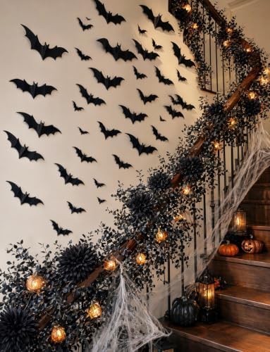 Black Eucalyptus Garlands, 4Pcs, 5.8 FT, Artificial Halloween - Image 6