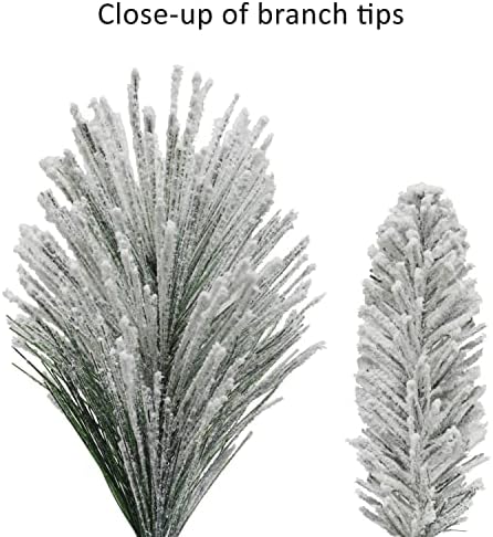 Puleo International 32" Flocked Berkshire Artificial Spruce Wreath 84 Tips 8pc. Pine Cones - Image 5