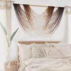 Macrame Wall Hanging Brown Dip Dyed Boho Fiber Art Decor 57"W*35"L - Image 2