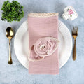 FINGERCRAFT Lace Cloth Napkin, Cotton Gauze, Set of 12, 20x20 in,Peach Wipe by FINGERCRAFT