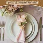 Bokon 50 Pcs Gold Napkin Rings Metal Napkin Holders Bulk, Bow Tie - Image 6