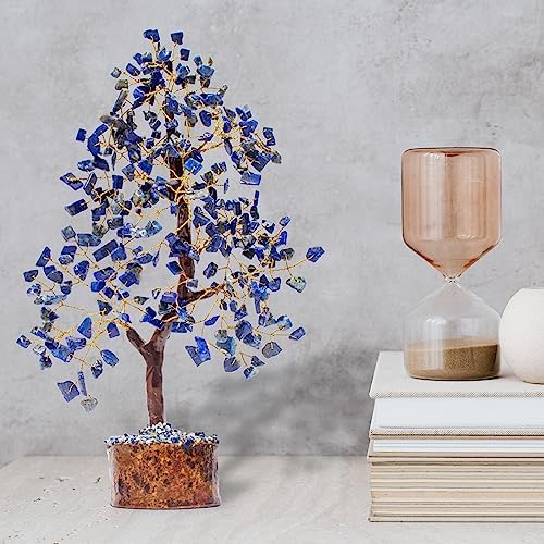 ZENFULSTONE Lapis Lazuli Crystal Tree for Wisdom & Truth Décor for Home and Office | Handmade Bonsai for Communication & Clarity of Thought | Perfect Insight Gift for Loved Ones - Image 2