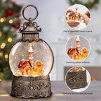 Christmas Snow Globes Lantern, Gingerbread Man Musical Snow Globes with Swirling Glitter Effects, USB/Battery Powered with 6-Hour Timer, Christmas Decorations - Image 6