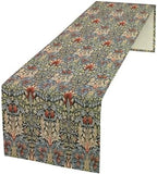 William Morris Style Plant Table Runner for Table Decor, Rustic Art Tree Lemon Vintage Botanical Printed for Kitchen Dining Room Living Room Farmhouse Party Holiday Decorate 13" x 120" by LIZIMI