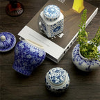 6 Pcs Small Blue and White Vases Chinoiserie Porcelain Vase, Novelty - Image 5