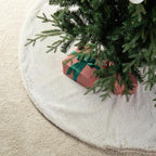 Glitzhome 60" D Oversized Milk Coffee Brown Christmas Tree Skirt, Reversible Faux Rabbit Fur/Korean Fleece Xmas Tree Skirt Mat,Holiday Tree Ornaments for Xmas Winter Happy New Year Home Decoration - Image 5