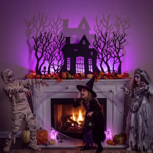 Halloween Haunted House Decor 31.5" Metal Castle Silhouette - Image 5