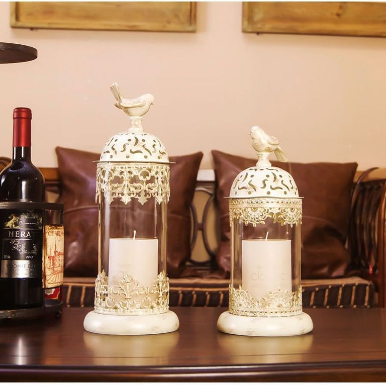Candlestick Candle Barrels Moroccan Style Retro Lanterns Projection Lights Hollowed-Out Decorations Home Ramadan Hanging Outdoor Indoor Courtyard Porch Festival Weddings - Image 3