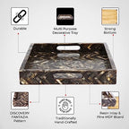 Handicrafts Home Handmade Resin Inlay Decorative Ottoman Serving Tray,12x12 - Image 5
