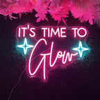 It's Time to Glow LED Neon Sign Transparent Acrylic Light Decor for Wedding Birthday Party Wall Home Bedroom Room Art Decoration with USB Light Modulator 5V - Image 3