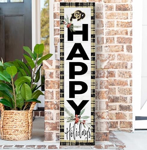 KH Sports Fan Colorado Buffaloes Holiday Porch Leaner, 11x46 Inches, Buffaloes Outdoor Christmas Sign; Display Some Holiday Cheer with This Colorado (Boulder) Buffaloes Christmas Sign - Image 2
