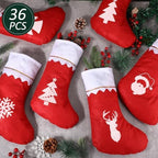 Zubebe 36 Pcs 15 Inch Felt Christmas Stockings Bulk, Mixed - Image 3