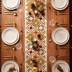 Boho Embroidered Long Dining Table Runner, 14 x 94 Inch - Image 3