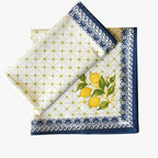 FINGERCRAFT Cloth Napkins Set of 12 Cotton Linen, 20x20 Inch, Lemon Leaf - Image 2