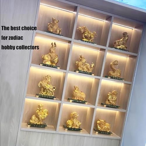 Feng Shui Chinese Zodiac Tiger Year Golden Resin Collectible Figurines Decoration for Luck & Wealth Perfect for Your Home or Office - Image 6