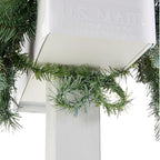 National Tree Company 36in Pre-Lit Frosted Arctic Spruce Mail Box Swag - Image 6