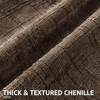 decorUhome Textured Chenille Throw Pillow Covers 24x24 Set of 2 Taupe - Image 2