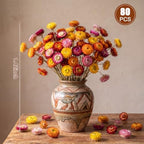 80 Pcs Natural Dried Daisy Flower Bouquet with 11.5" Stem, Colorful - Image 3