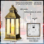 Hoolerry 24set Mini Lantern with LED Candle Halloween Wedding Decor, Bronze - Image 2