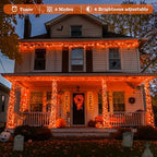 JMEXSUSS 400 LED Orange Lights for Halloween Decor, Plug in with Remote - Image 4