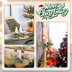 6 Pcs Christmas Candle Rings Wreaths Artificial Snowy Pine Cedar Red Berry Clusters Candle Rings Wreaths Mini Christmas Balls Wreath for Xmas Winter Front Door Window Decorations ﻿ - Image 6