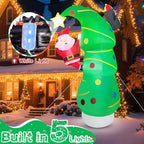 7FT Christmas Tree Inflatable with Santa Penguin, LED Yard Decor - Image 2
