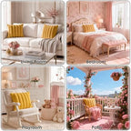 Faux Fur Decorative Throw Pillow Covers 20x20 Set of 2, Yellow - Image 4