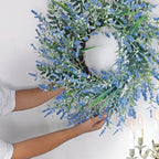 26'' Large Lavender & Eucalyptus Wreath for Front Door - Image 5