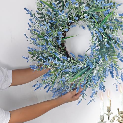 26'' Large Lavender & Eucalyptus Wreath for Front Door - Image 5