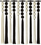 Macrame Wall Hanging Black White Sphericity Fiber Yarn Art 39"W*39"L - Image 5