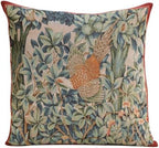 William Morris A Pheasant In A Forest Tapestry Pillow Cover 19 x 19in by CCharlotteHomeFurnishings