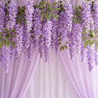 Lyrow 60 Pack Artificial Purple Wisteria Floating Garland, Ceiling Hanging Flower Vines, Enchanted Themed Decorations, Whimsical Party Coquette Aesthetic Fairy Room Decor, Garden Wedding Wall Decor by Lyrow
