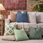 AmHoo Pack of 2 Chenille Textured Throw Pillow Cover, 500GSM Boho Farmhouse Decorative Couch Pillow Covers for Modern Home Decor Bed Sofa Living Room 20 x 20-Inch Beige - Image 4