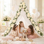 Findosom Total 12.4Ft Artificial Flowers Garlands for Decoration, Champagne - Image 2