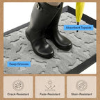 GORILLA GRIP WeatherMAX Door Mat, Indoor Outdoor, 47x35, Light Gray Bones - Image 5