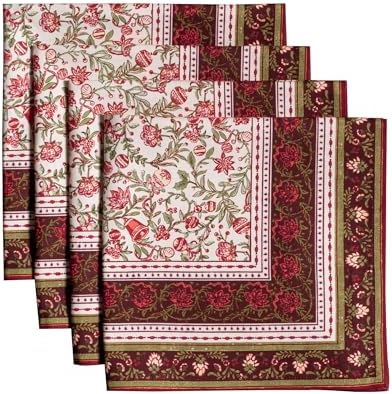 Maison d' Hermine Cloth Napkins Set of 4 Reusable 100% Cotton (20" x 20") by MaisondHermine