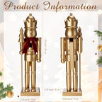 Blosssound 15" Gold Christmas Nutcracker Decor Neutral Figurine, King - Image 6