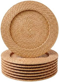 Rattan Plate Chargers, Round Woven, Harvest, Set of 8 by Jay+Imports