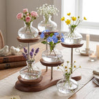 Hushee 12 Pcs Bud Vases Bulk Glass Small Vases for Flowers, Short - Image 4