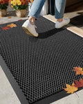 Color&Geometry Outside Welcome Front Door Mat, 24"x36" Black Grey by COLORG