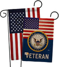 US Navy Veteran Burlap Garden Flag - Pack Armed Forces USN Seabee United State American Military Retire Official USA Applique - House Banner Small Yard Gift Double-Sided Made in 13 X 18.5 by Unknown