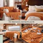 Bedsure Soft King Size Blankets for Bed Orange 108"x90" - Image 4