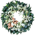 20-22" Green Eucalyptus Spring Summer Wreath with Lamb’s Ear by SOOSUBELWREATH